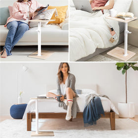 YUHFERA adjustable height table from 18 to 33 inches supports versatile couch use.