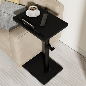 YUHFERA sofa armrest tray table with 360° swivel for flexible snack access