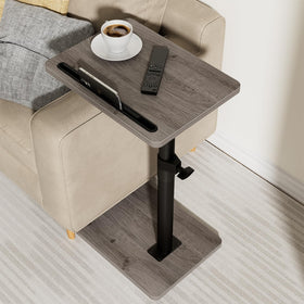 YUHFERA sofa armrest tray table with 360-degree swivel for flexible use