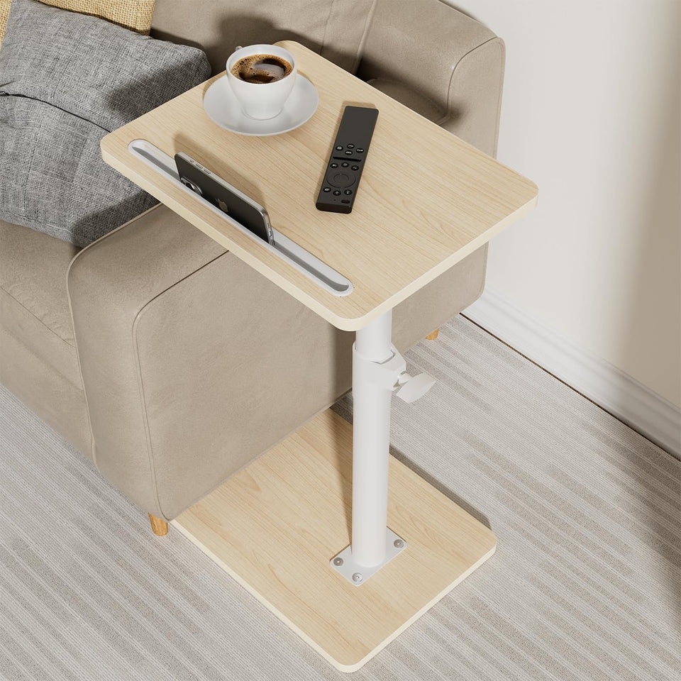 YUHFERA sofa armrest tray table under couch delivering rock-solid support for meals and laptops.