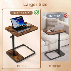 YUHFERA C-shaped tray ideal for snacks and drinks on seating.