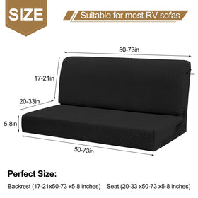 YUJIASH rv couch cover elastic edge demonstrates easy installation