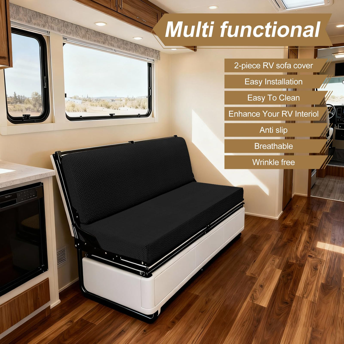 YUJIASH rv couch cover machine washable for quick refresh