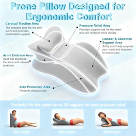Yukashop large body pillow massage headrest for bed or couch use.