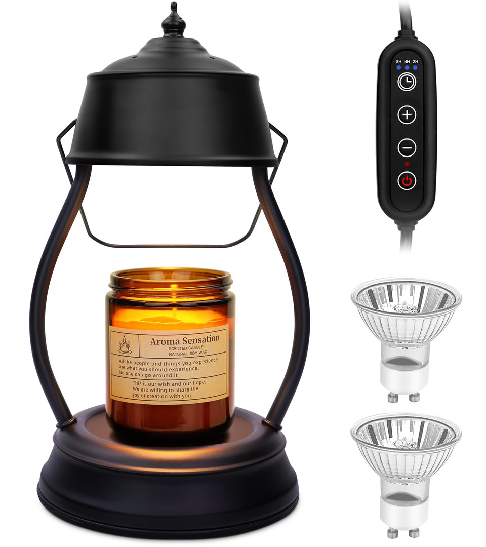 YULOFMVE Candle Warmer Lamp with lantern handle for elegant, safe scent diffusion