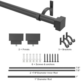YuMierle adjustable-length rod enables flexible window coverage.