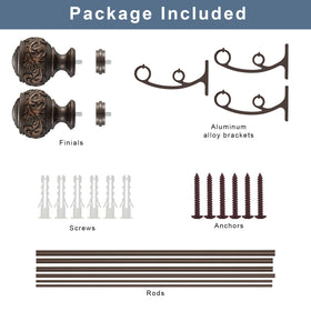 YuMierle durable iron hardware supports up to 30 lbs for reliable drapes.