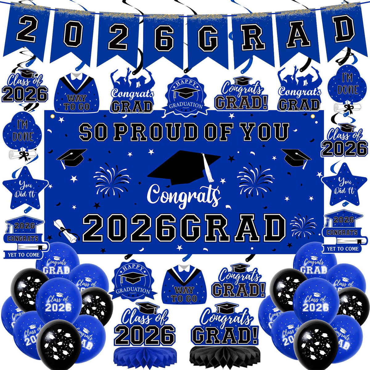 Yunfan 2026 graduation banner for a cohesive theme and photo-ready moments.