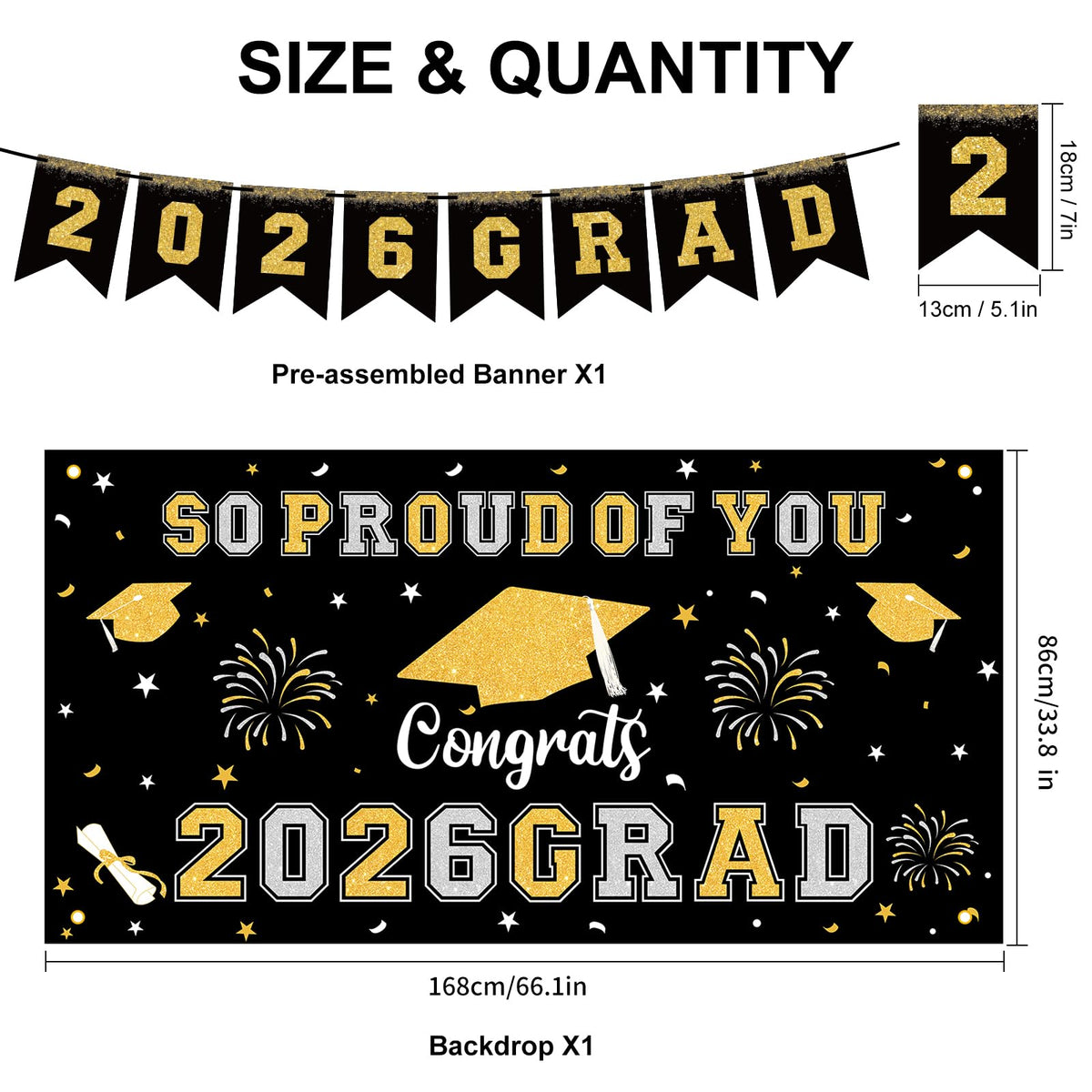 Yunfan 12in balloons in black and gold ideal for festive ceilings and photos
