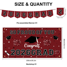 Yunfan graduation balloons set adds festive color and quick setup.