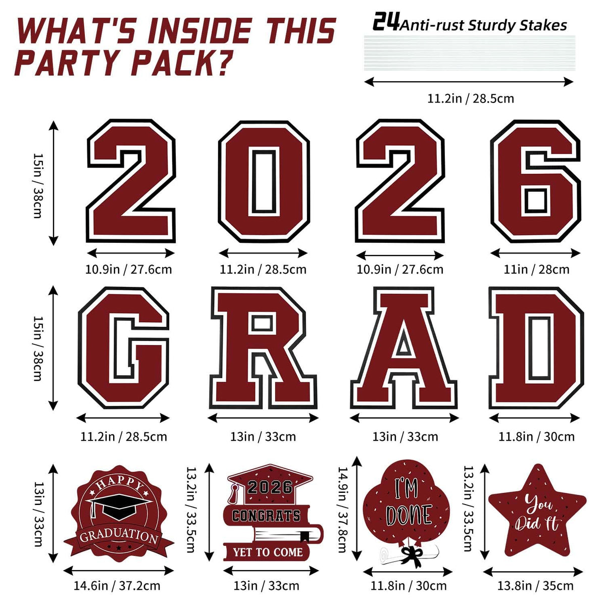 Yunfan Grad letters yard sign marks Class of 2026 with clear visibility
