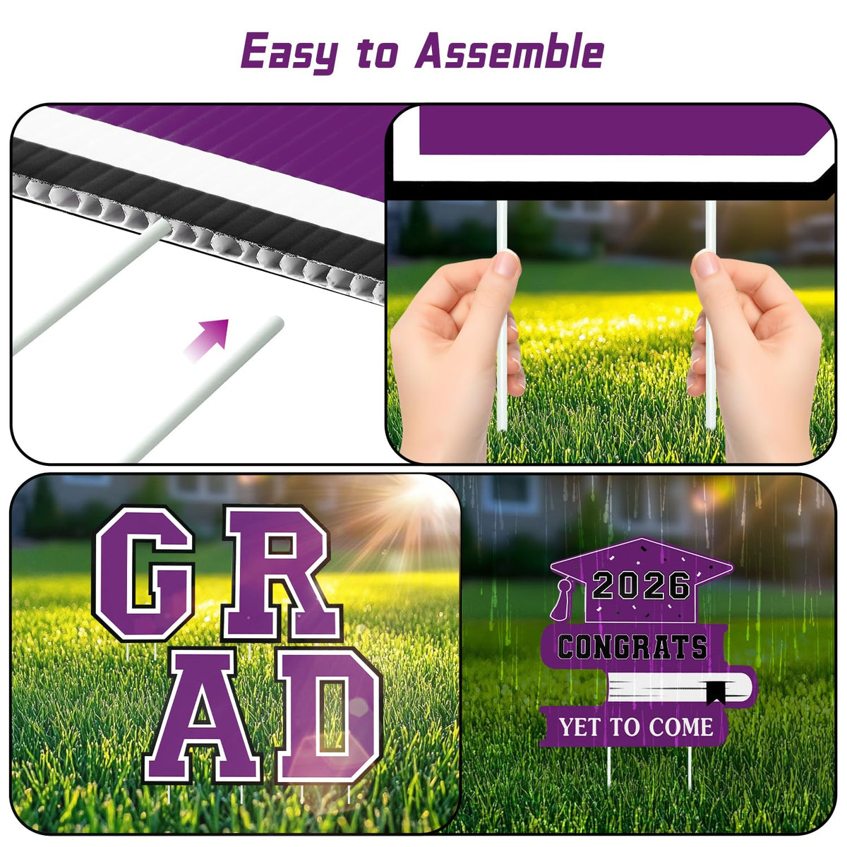 Yunfan outdoor graduation signs for gardens, lawns, and parks