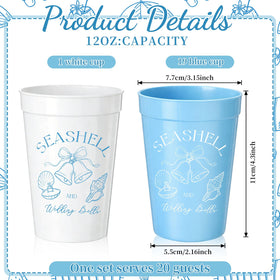 Yungyan blue coastal plastic cups ideal for events and decor