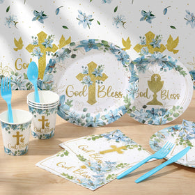 Yungyan first communion tablecloth provides waterproof coverage for a polished display.