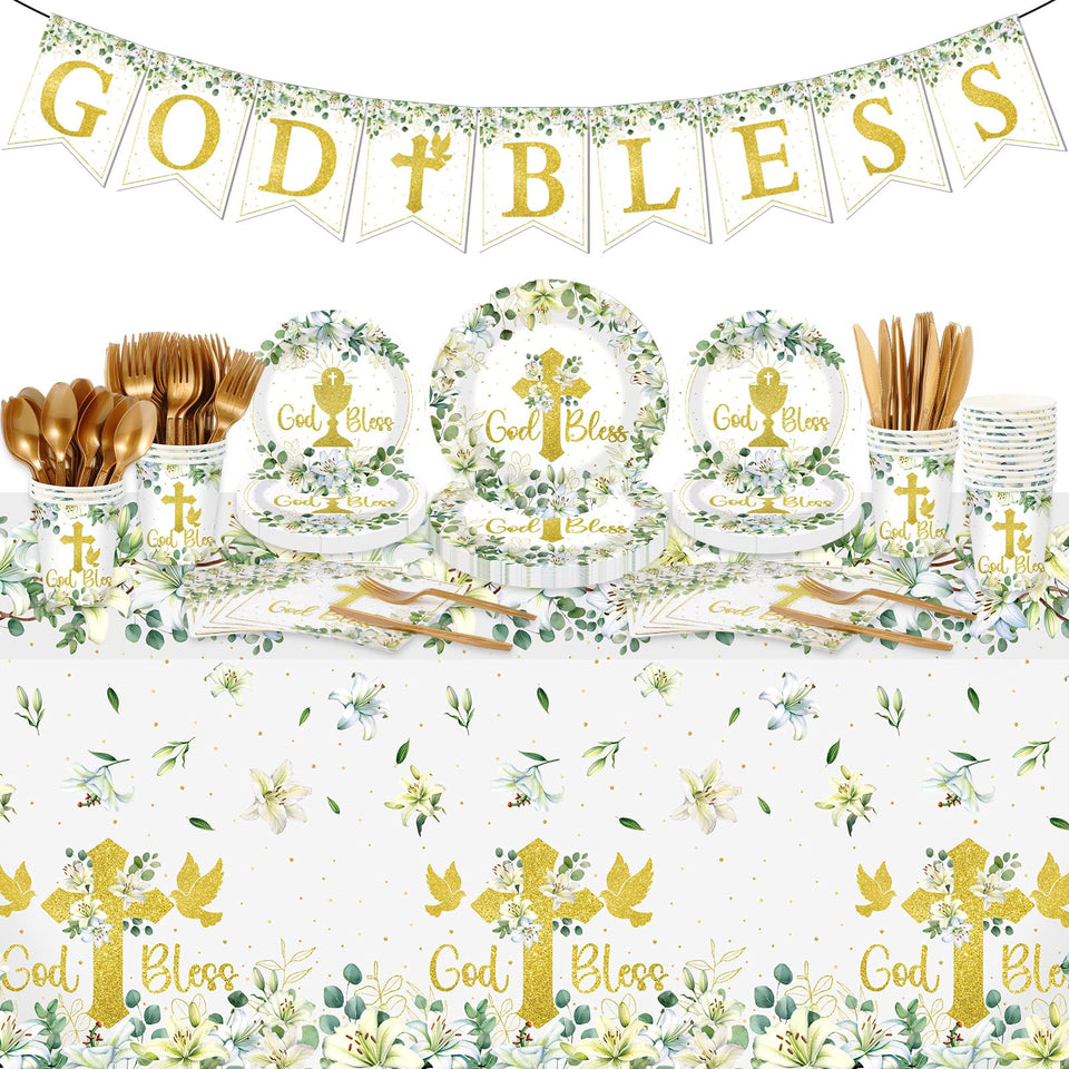 Yungyan God Bless baptism full-set for 24 guests, ready for events