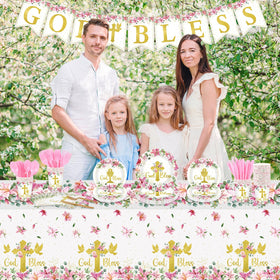 Yungyan God Bless baptism tablecloths: waterproof and oil-proof protection for surfaces