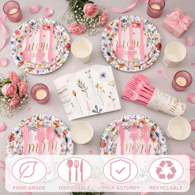 Yungyan Mother's Day wildflower cutlery set: knives, forks, spoons