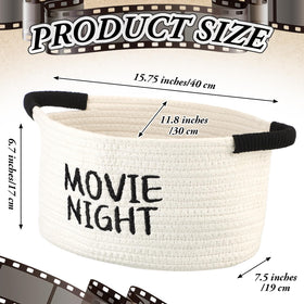 Yungyan Movie Night Basket with handles for easy carrying and snacking setup.