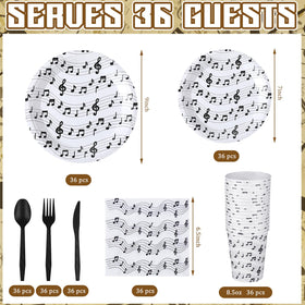 Yungyan musical note 7-inch plates for quick course servings.