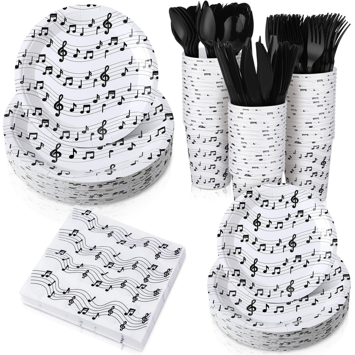 Yungyan musical note 9-inch plates for stylish concert party dining.