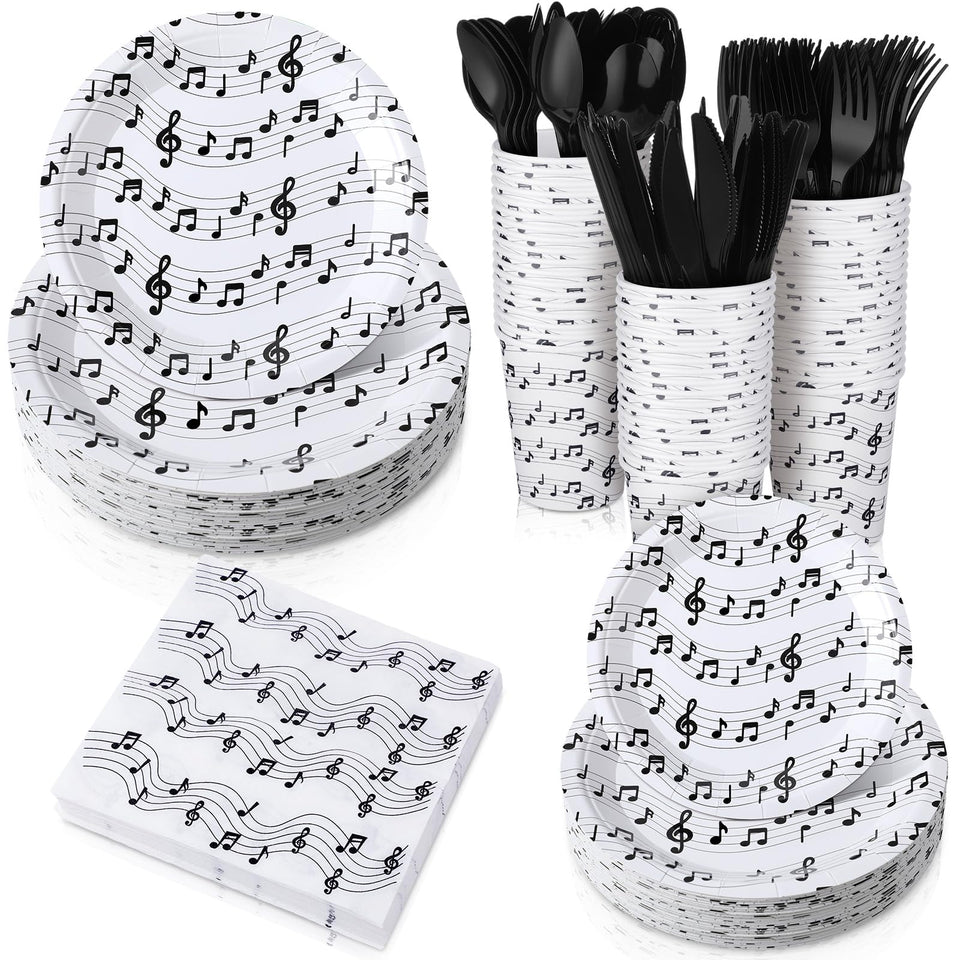 Yungyan musical note 9-inch plates for stylish concert party dining.