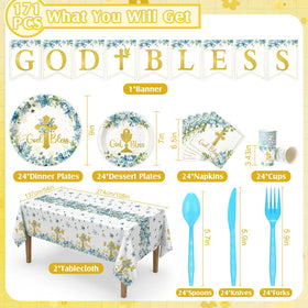 Yungyan paper cups blue white gold for convenient, mess-free servings.