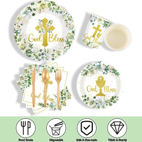 Yungyan green white gold paper cups for beverages