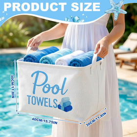 Yungyan pool towel storage basket wide opening for quick access