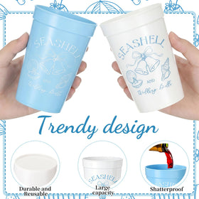 Yungyan wedding seaside theme cups add coastal charm to reception