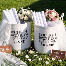 Yungyan white wedding basket with flowers for elegant centerpieces