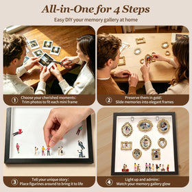 YunPuff eight frames and figurines enable a customizable storytelling display