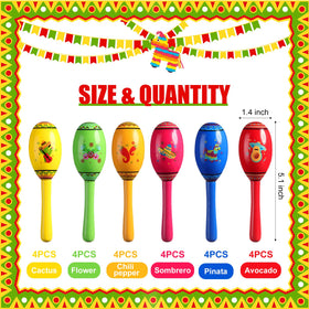 Yunsailing maracas featuring sombrero and avocado patterns to spark celebration