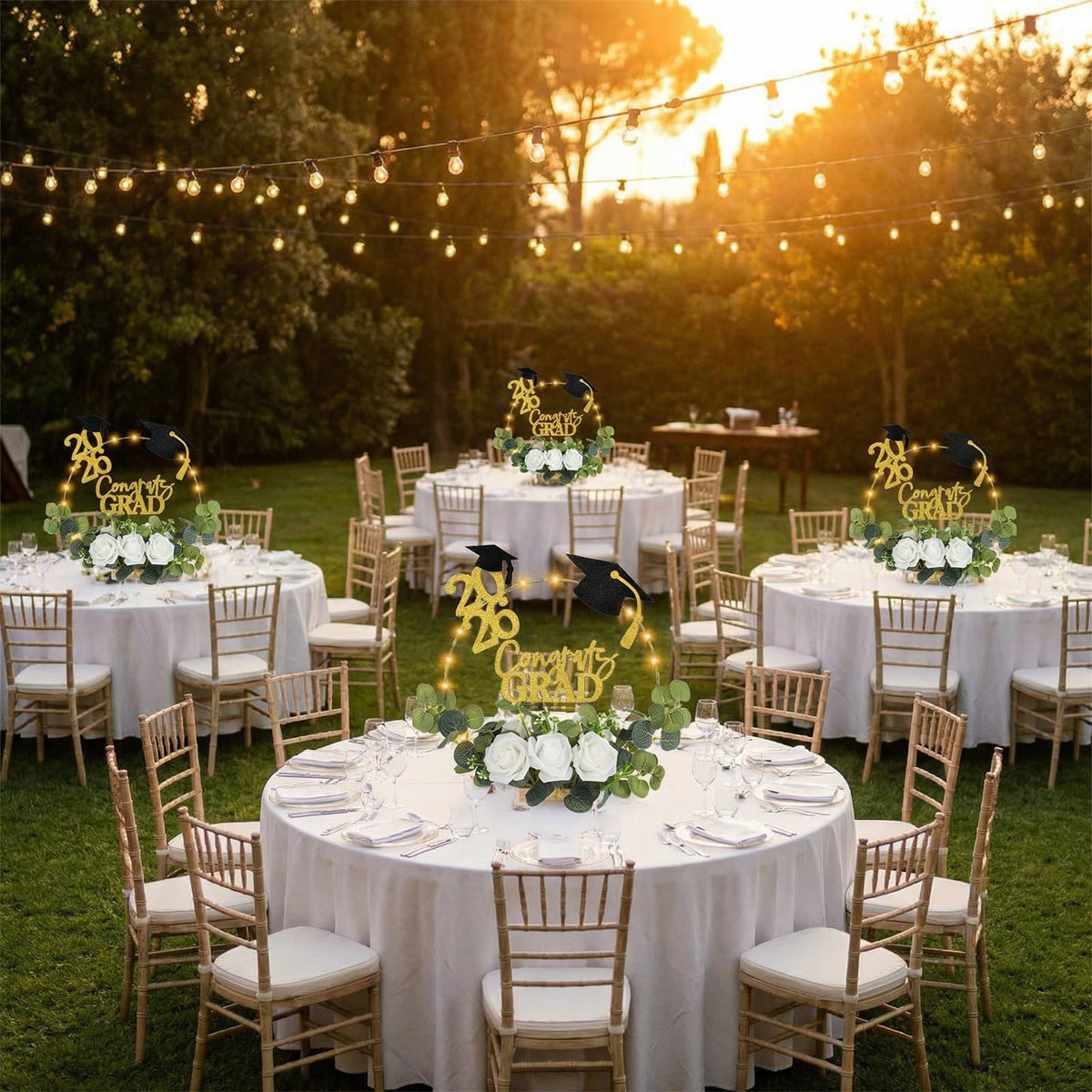 Yunsailing metal golden hoops deliver durable, rust-resistant framing for DIY centerpieces.