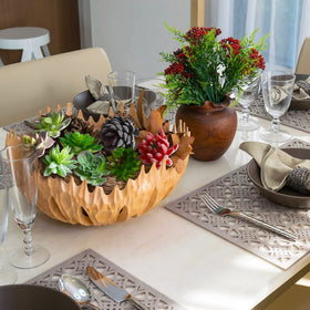 Yunsailing wreath embellishment with tiny succulents for festive accents.