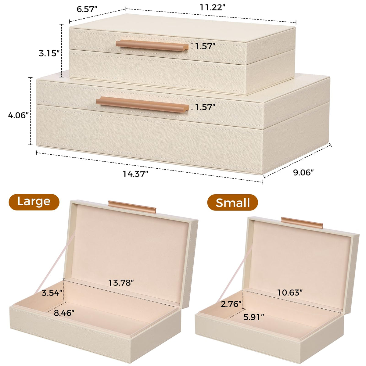 YUNSCEND decorative box on coffee table for remotes and small items