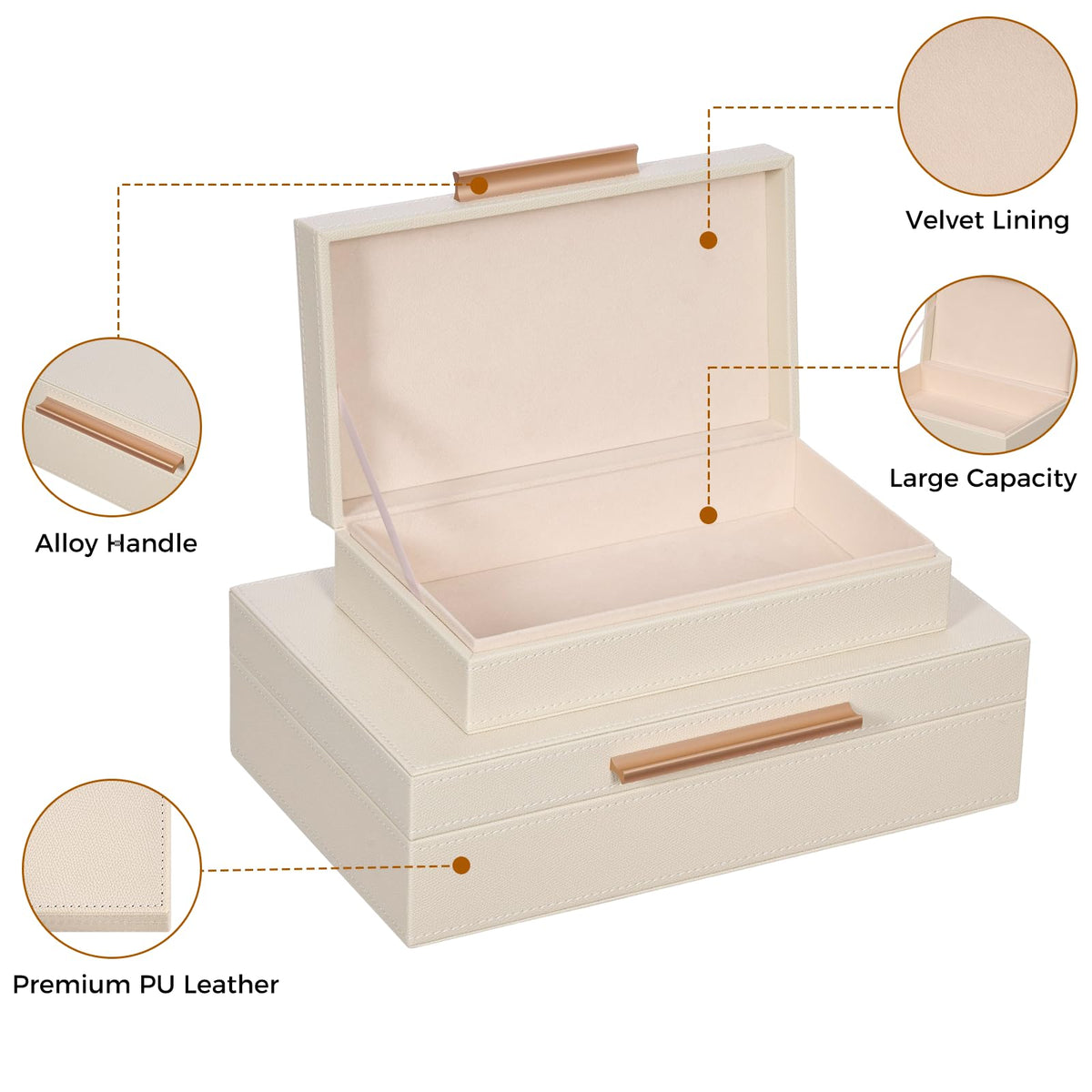 YUNSCEND decorative box on sideboard for placemats and tools