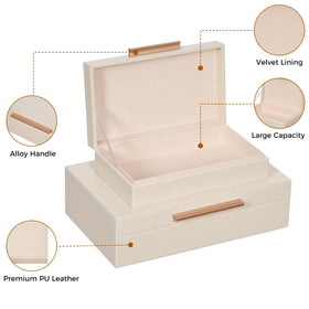 YUNSCEND decorative box on sideboard for placemats and tools