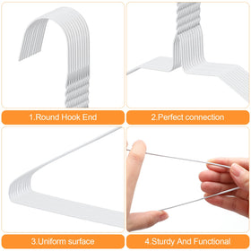 Yuntau hanger size 17.7 by 8.5 inches for comfortable garment hanging.