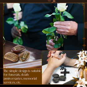 Yuntau funeral decorations featuring engraved stones for a dignified ceremony.
