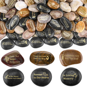 Yuntau memorial stone engraving set with 30 keepsakes for guests.