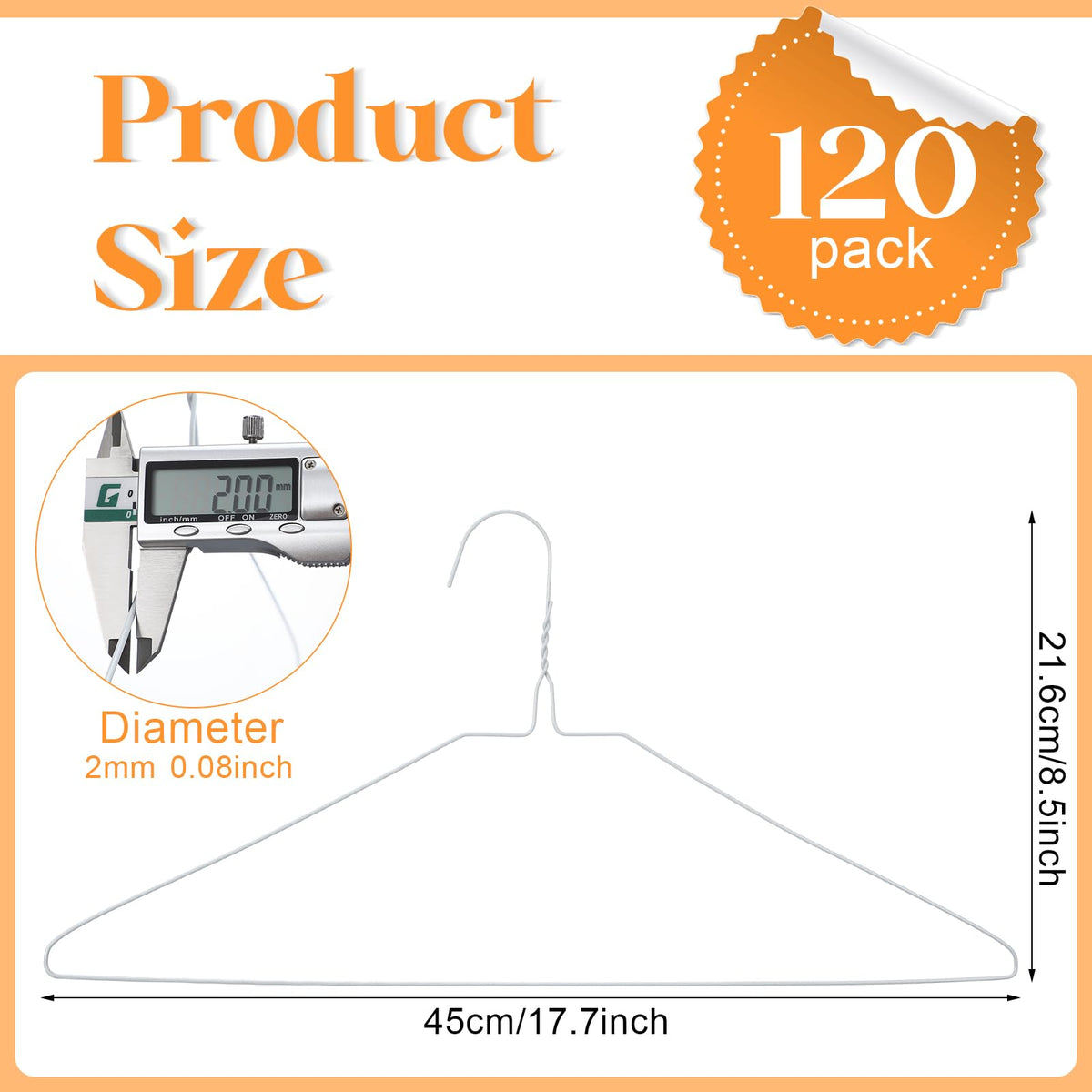 Closeup of white alloy steel Yuntau hanger, sturdy and lightweight.