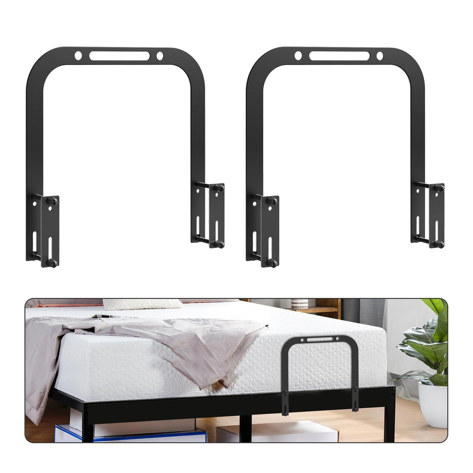 YUOROS extra tall stopper mounted on a metal bed frame for stable mattress position
