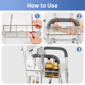YUOROS shower caddy supports daily routines with reachable storage.