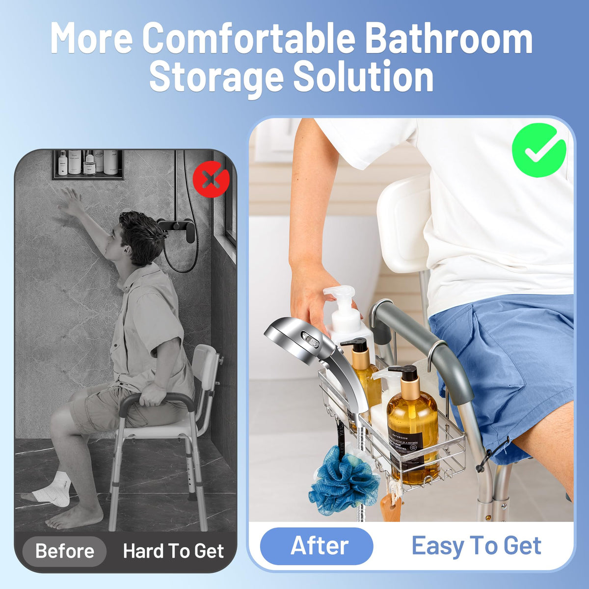 YUOROS durable design keeps bath essentials organized and within reach.