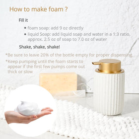 YURIAERY 12 oz capacity close-up, easy refill and consistent foam