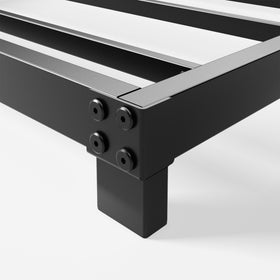 YUSENHEEI twin bed frame uses floor-friendly foot pads to prevent scratches.