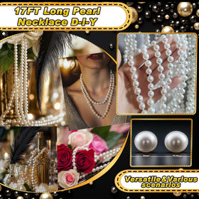 Yusino 17ft pearl chain offers flexible DIY decoration options.
