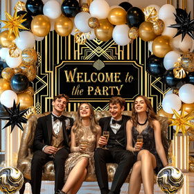 Yusino roaring twenties decor pack for a cohesive party theme.