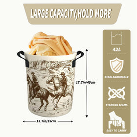 YUXINZHE laundry basket with dual-side handles for easy carrying.