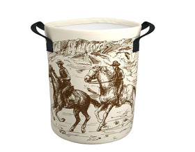 YUXINZHE Western Cowboy laundry basket pattern enhances boys' room decor.